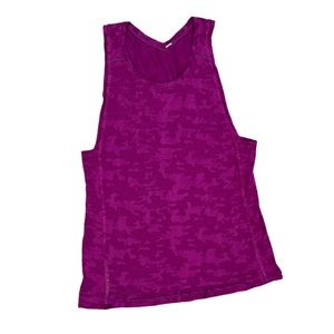 Lululemon Run For Days Purple Camo Mesh Tank Top